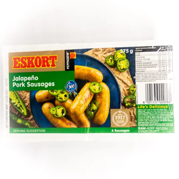 Pork Jalapeno Sausage per kg (375 grams)