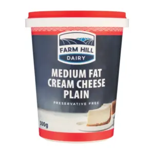 Cream Cheese Smooth Farmhill 500g